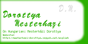 dorottya mesterhazi business card