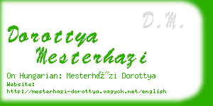 dorottya mesterhazi business card